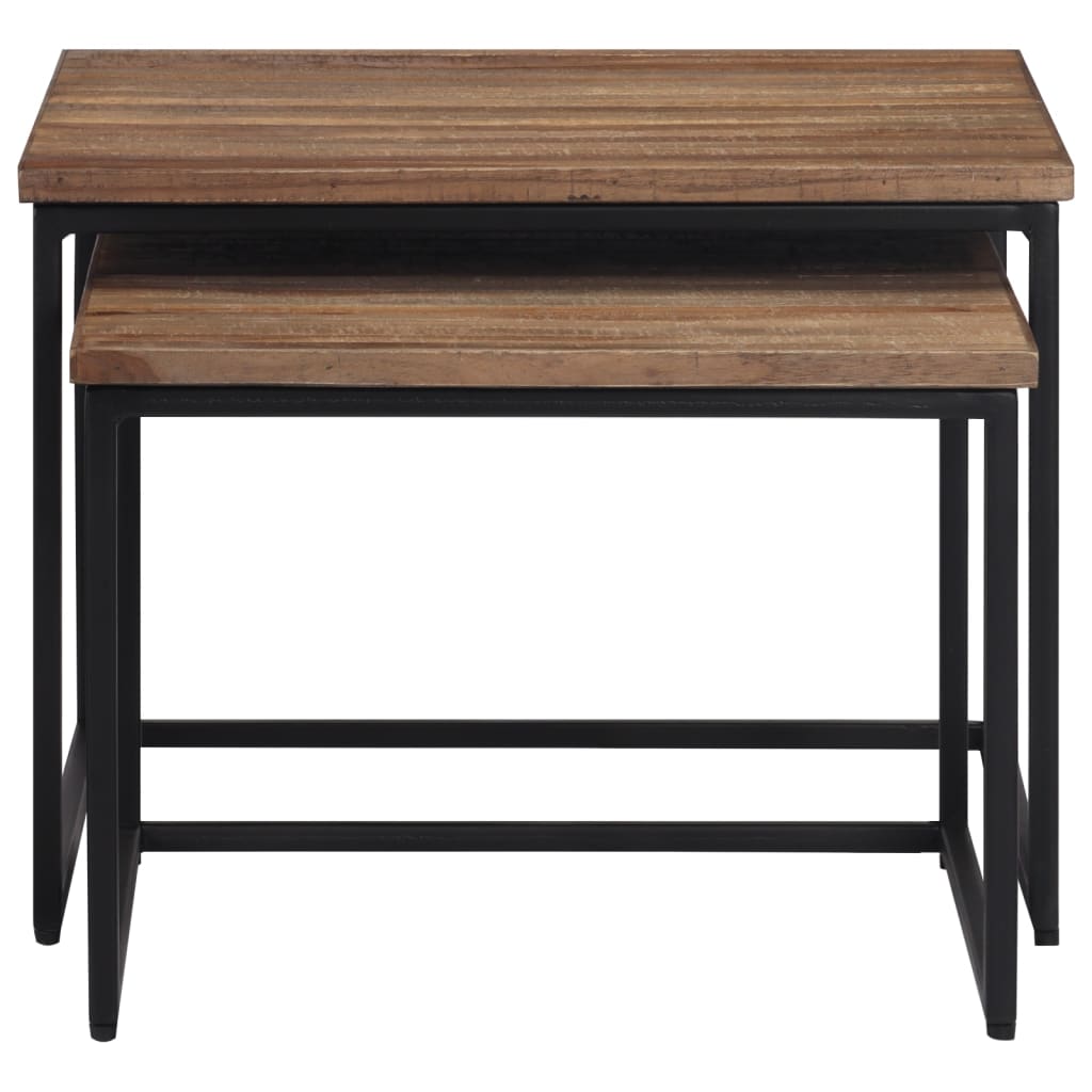 Salongbord Sofabord Tre 2 stk heltre teak