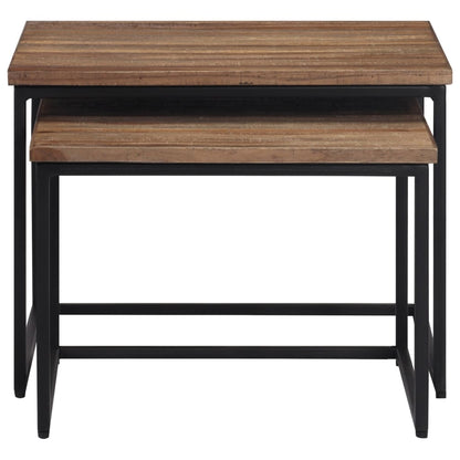 Salongbord Sofabord Tre 2 stk heltre teak