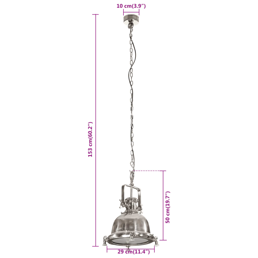 Taklampe Pendelbelysning 29x29x153 cm aluminium