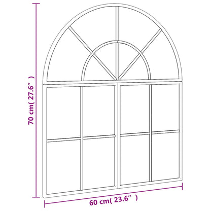 Veggspeil svart 60x70 cm buet jern