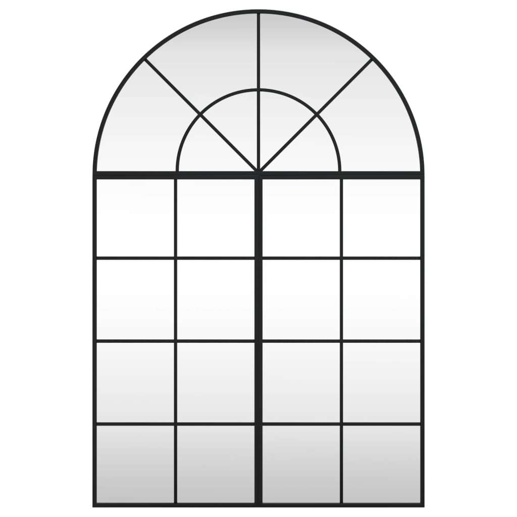 Veggspeil Svart 80x120 cm buet jern