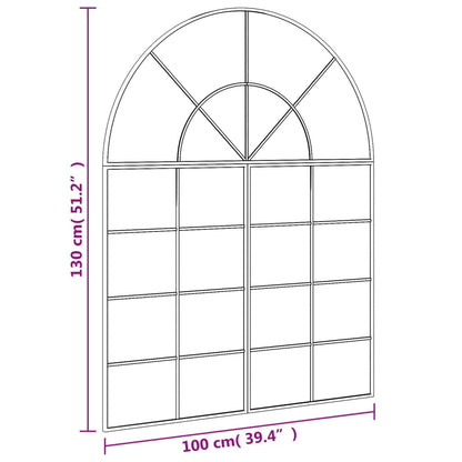 Veggspeil svart 100x130 cm buet jern