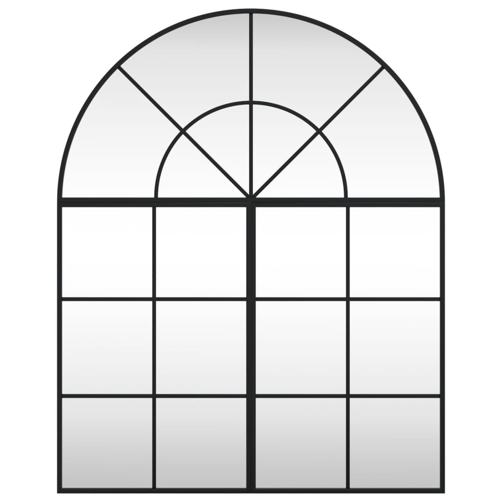 Veggspeil Svart 80x100 cm buet jern