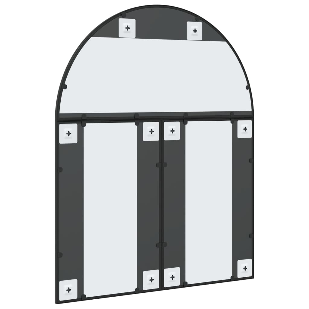 Veggspeil Svart 80x100 cm buet jern