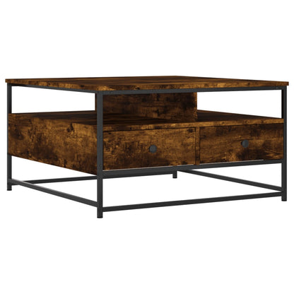 Salongbord Sofabord Røkt Eik 80x80x45 cm