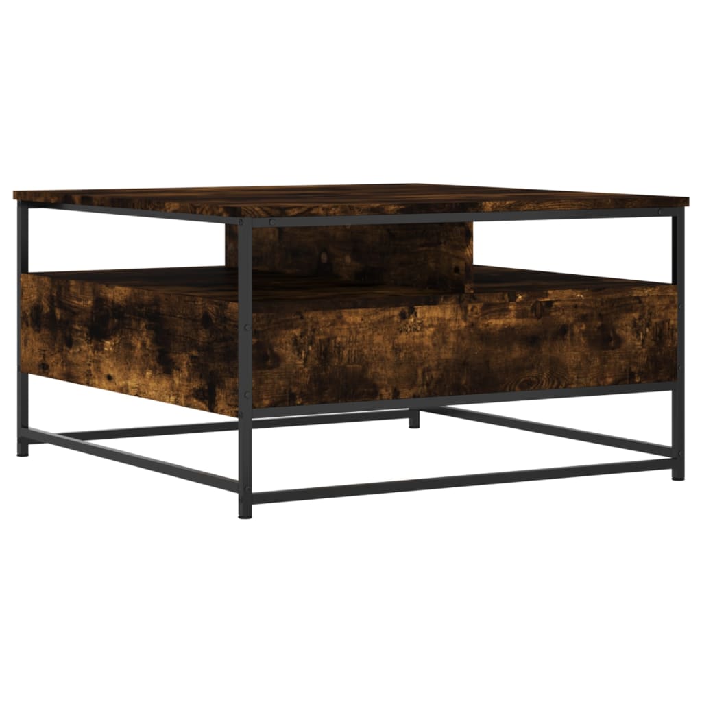 Salongbord Sofabord Røkt Eik 80x80x45 cm