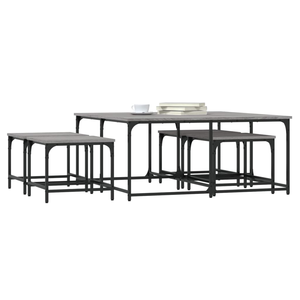 Salongbord Sofabord Sonoma Grå 5 stk