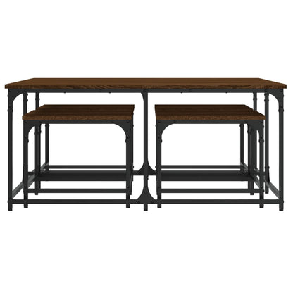 Salongbord Sofabord Brun Eik 5 stk