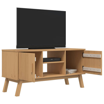 TV-Møbel Brun TV-benk OLDEN 114x43x57 cm heltre furu