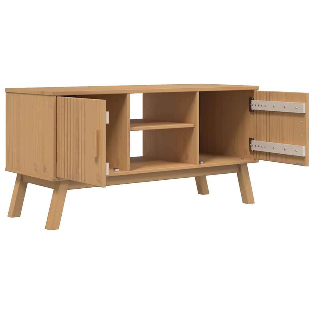 TV-Møbel Brun TV-benk OLDEN 114x43x57 cm heltre furu