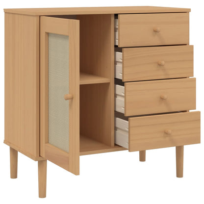 Skjenk Brun SENJA rotting utseende 80x40x80 cm heltre furu