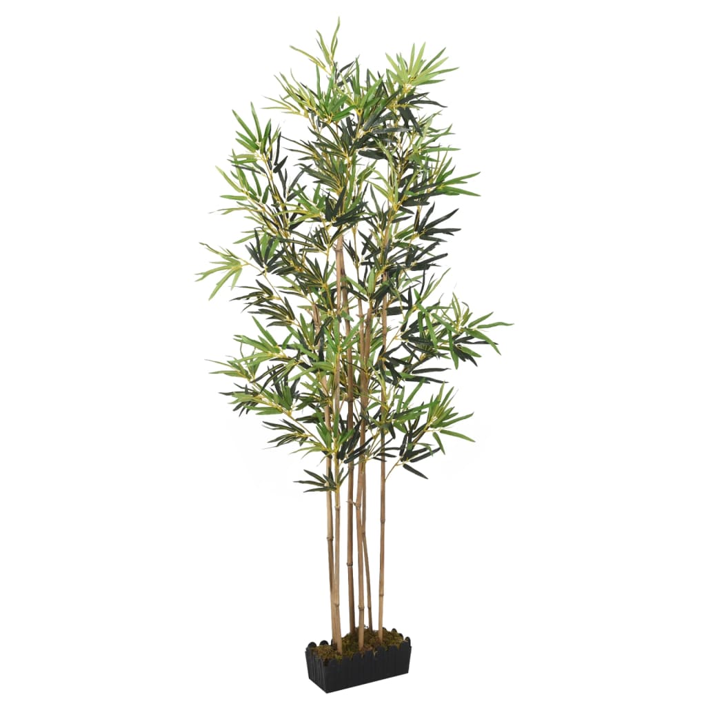 Kunstige planter blomster bambustre 828 blader 150 cm grønn