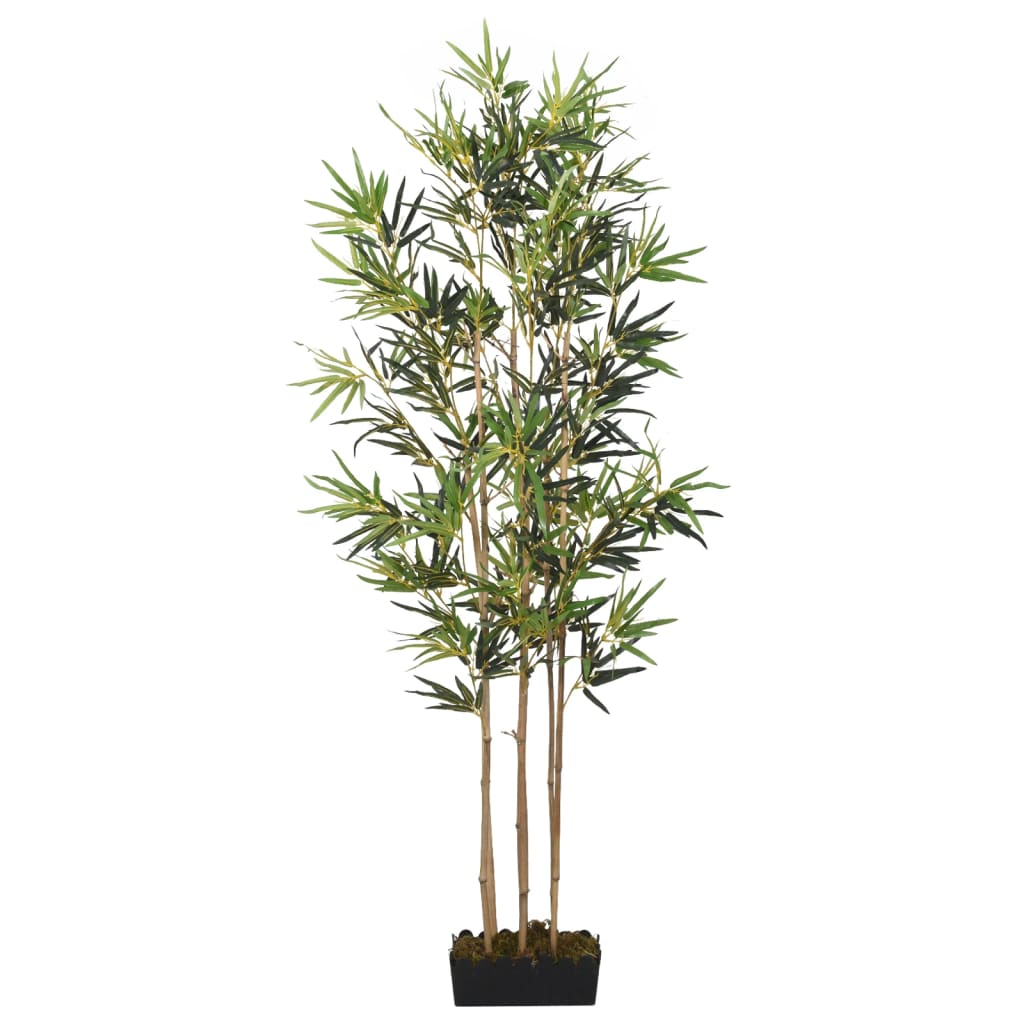 Kunstige planter blomster bambustre 828 blader 150 cm grønn