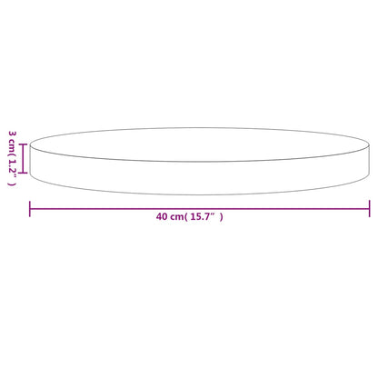 Bordplate rund hvit Ø40x3 cm heltre furu