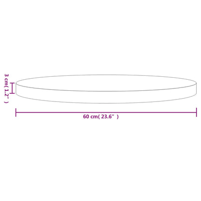 Bordplate rund Ø60x3 cm heltre furu