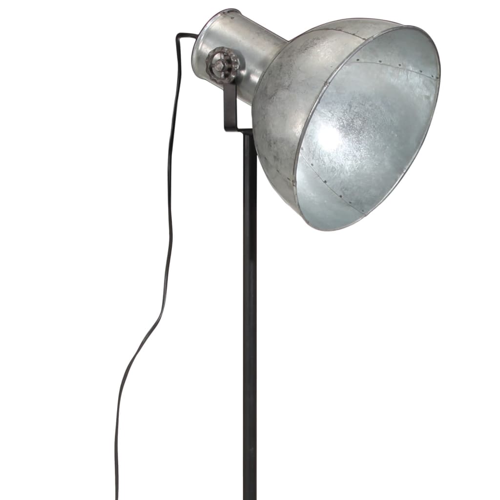 Gulvlampe Stålampe 25 W vintage sølv 61x61x90/150 cm E27