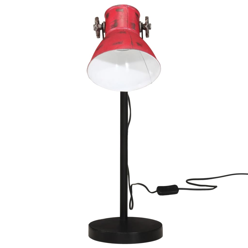 Bordlampe Skrivebordslampe 25 W mørkerød 17x17x60 cm E27