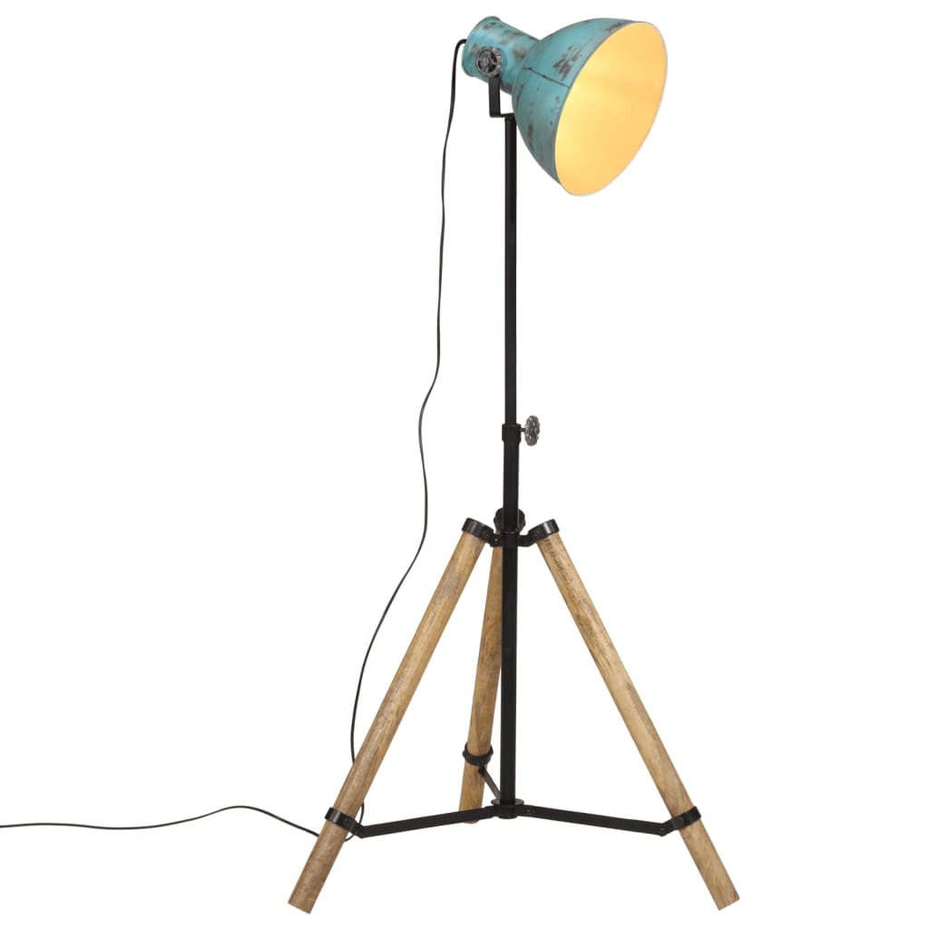 Gulvlampe Stålampe 25 W denimblå 75x75x90-150 cm E27