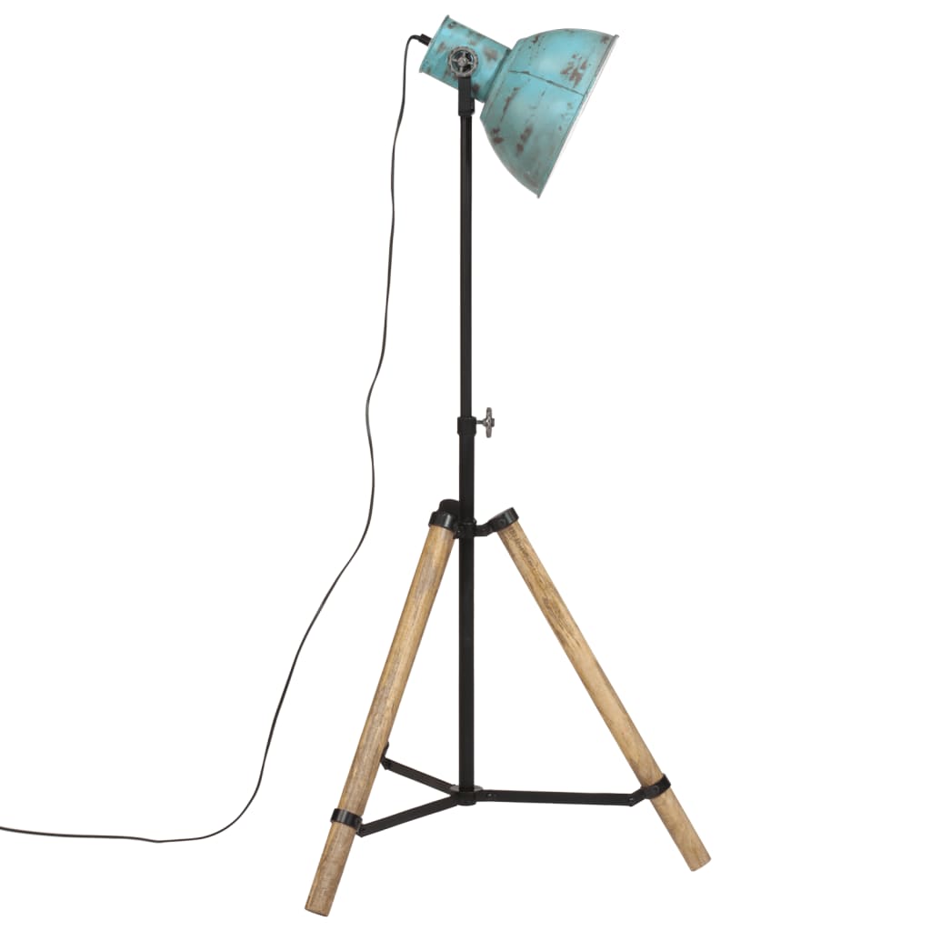 Gulvlampe Stålampe 25 W denimblå 75x75x90-150 cm E27