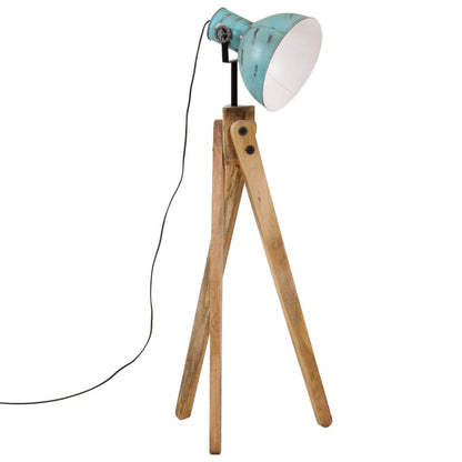 Gulvlampe Stålampe 25 W denimblå 45x45x120 cm E27