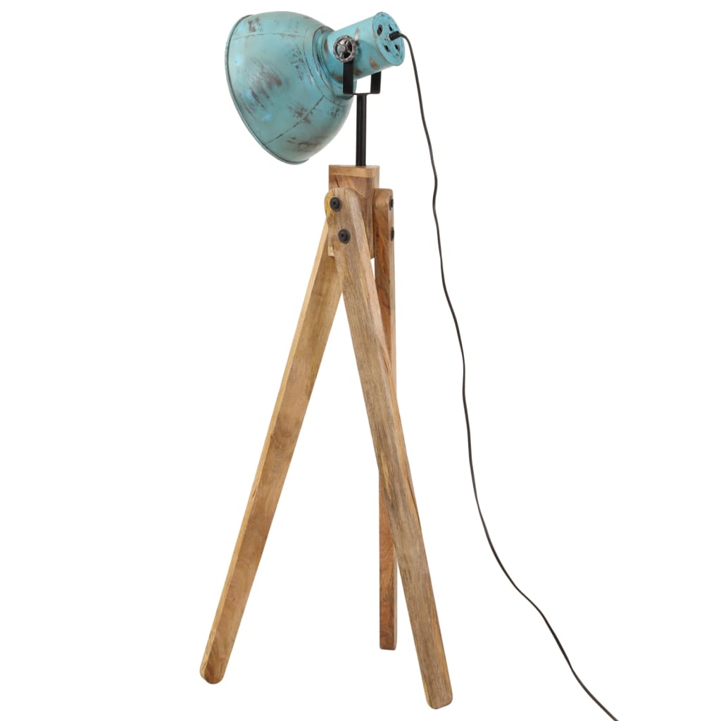 Gulvlampe Stålampe 25 W denimblå 45x45x120 cm E27