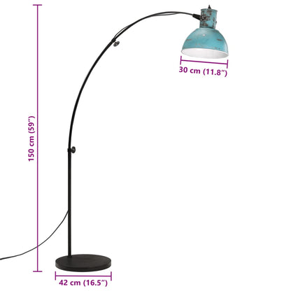 Gulvlampe Stålampe 25 W denimblå 150 cm E27