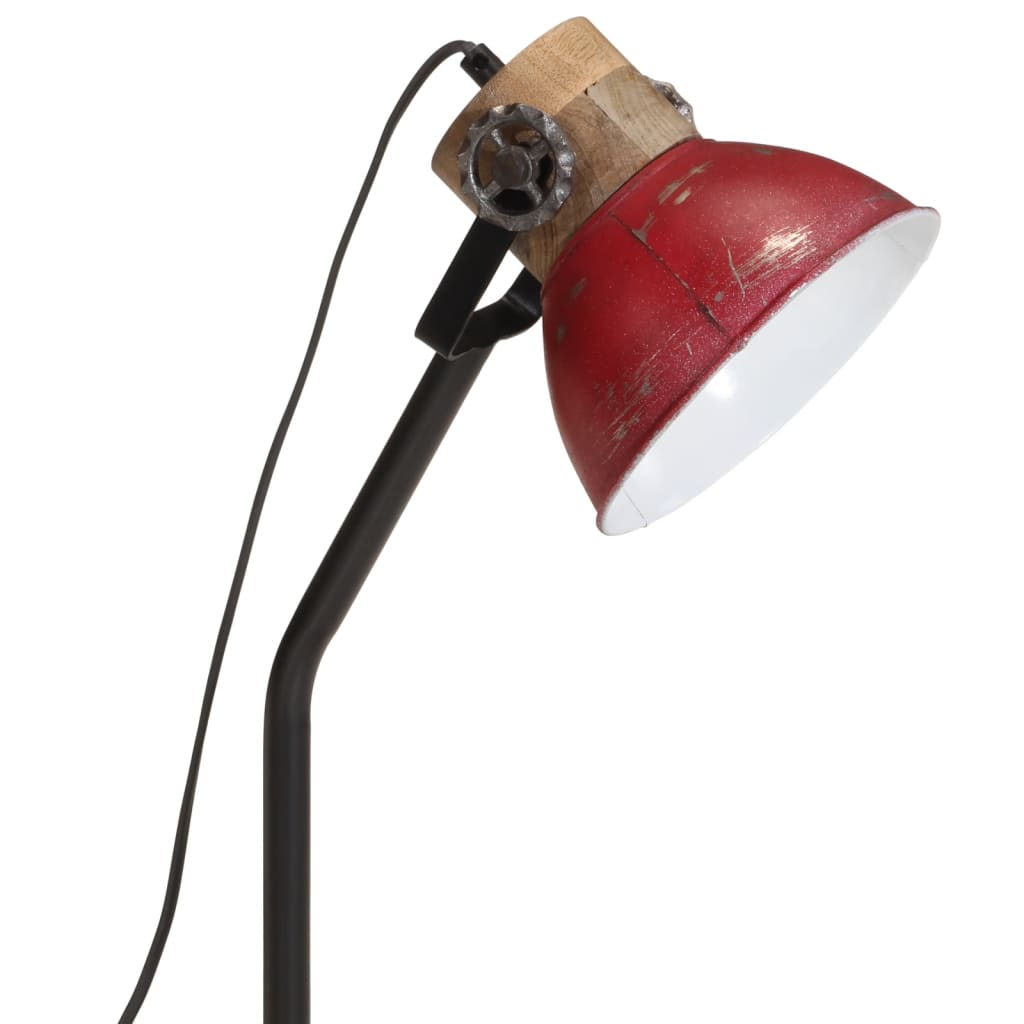 Bordlampe Skrivebordslampe 25 W mørkerød 18x18x60 cm E27