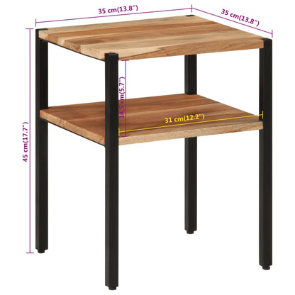 Sidebord 35x35x45 cm heltre akasie og jern