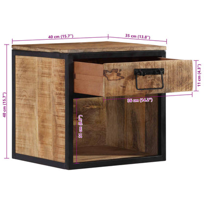 Nattbord Sengbord Tre heltre mangotre 40x35x40 cm