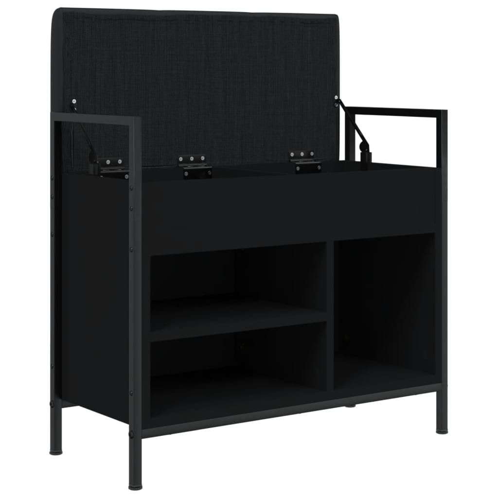 Skoskap Skohylle Skobenk Svart 65,5x32x57,5 cm