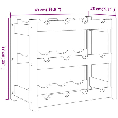 Vinstativ for 12 flasker brun heltre furu