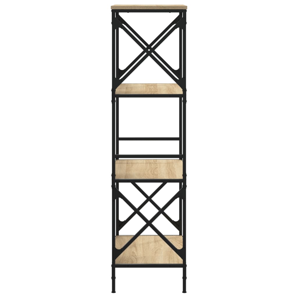 Bokhylle 4 etasjer sonoma eik 59x35x132 cm konstruert tre