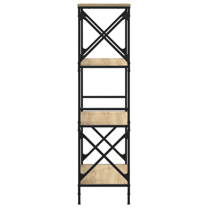 Bokhylle 4 etasjer sonoma eik 59x35x132 cm konstruert tre