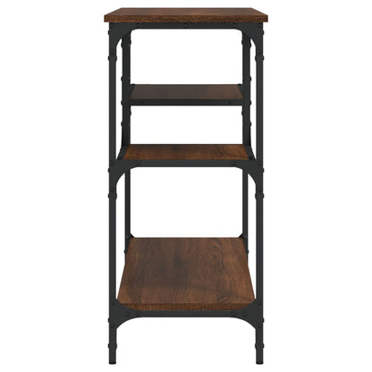 Avlastningsbord Konsollbord Brun Eik med hyller 100x35x75 cm