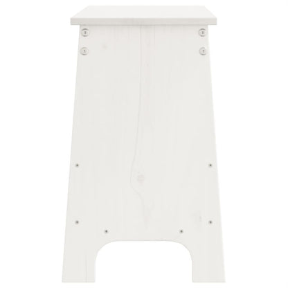 Sittebenk Gangbenk Hvit 100x28x45 cm heltre furu