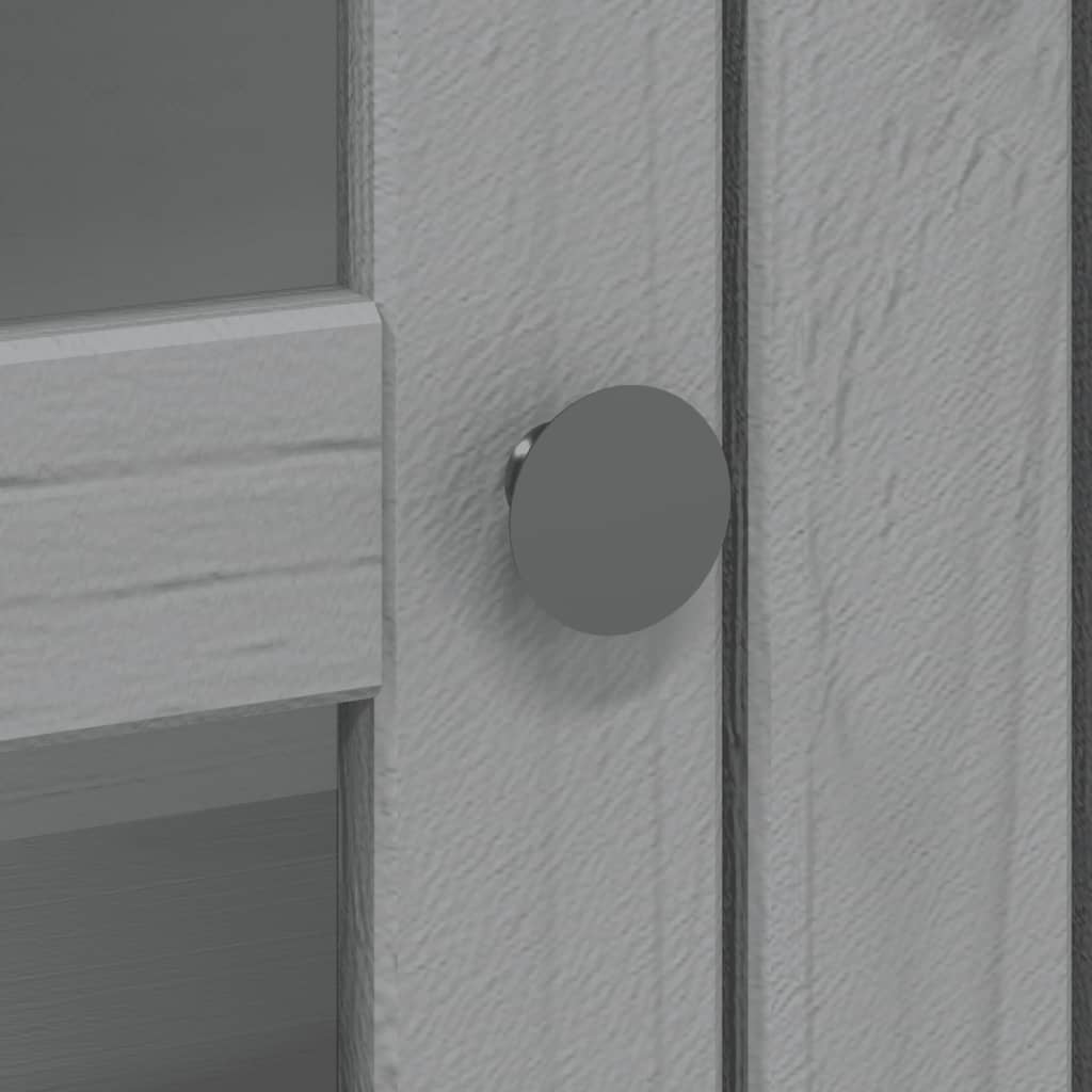 Vitrineskap BODO Grå 80x40x172 cm heltre furu