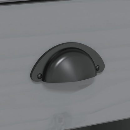 Vitrineskap BODO Grå 80x40x172 cm heltre furu