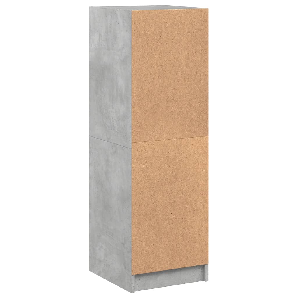 Skap Betonggrå med glassdører 35x37x109 cm