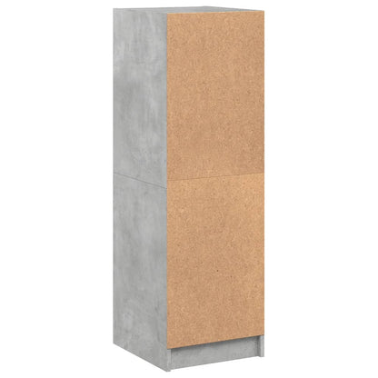 Skap Betonggrå med glassdører 35x37x109 cm