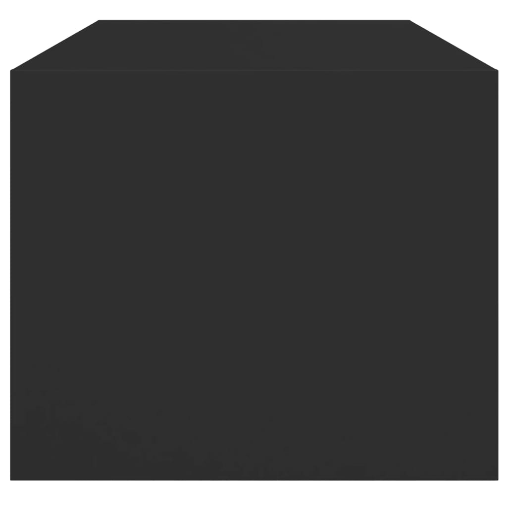 Salongbord Sofabord Svart med glassdører 102x50x42 cm