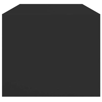 Salongbord Sofabord Svart med glassdører 102x50x42 cm