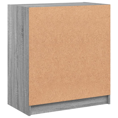 Skap Sonoma Grå med glassdører 68x37x75,5 cm