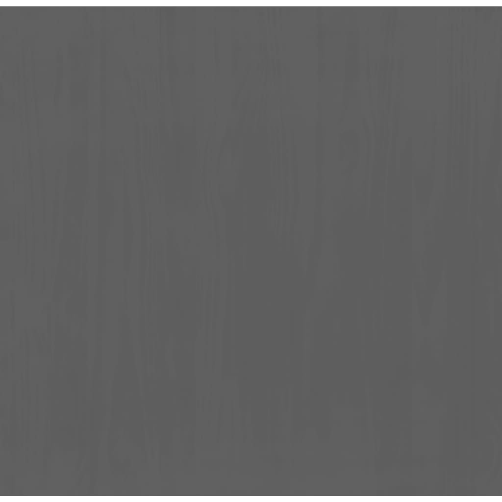 Nattbord Sengbord Grå 45x39x57 cm heltre furu