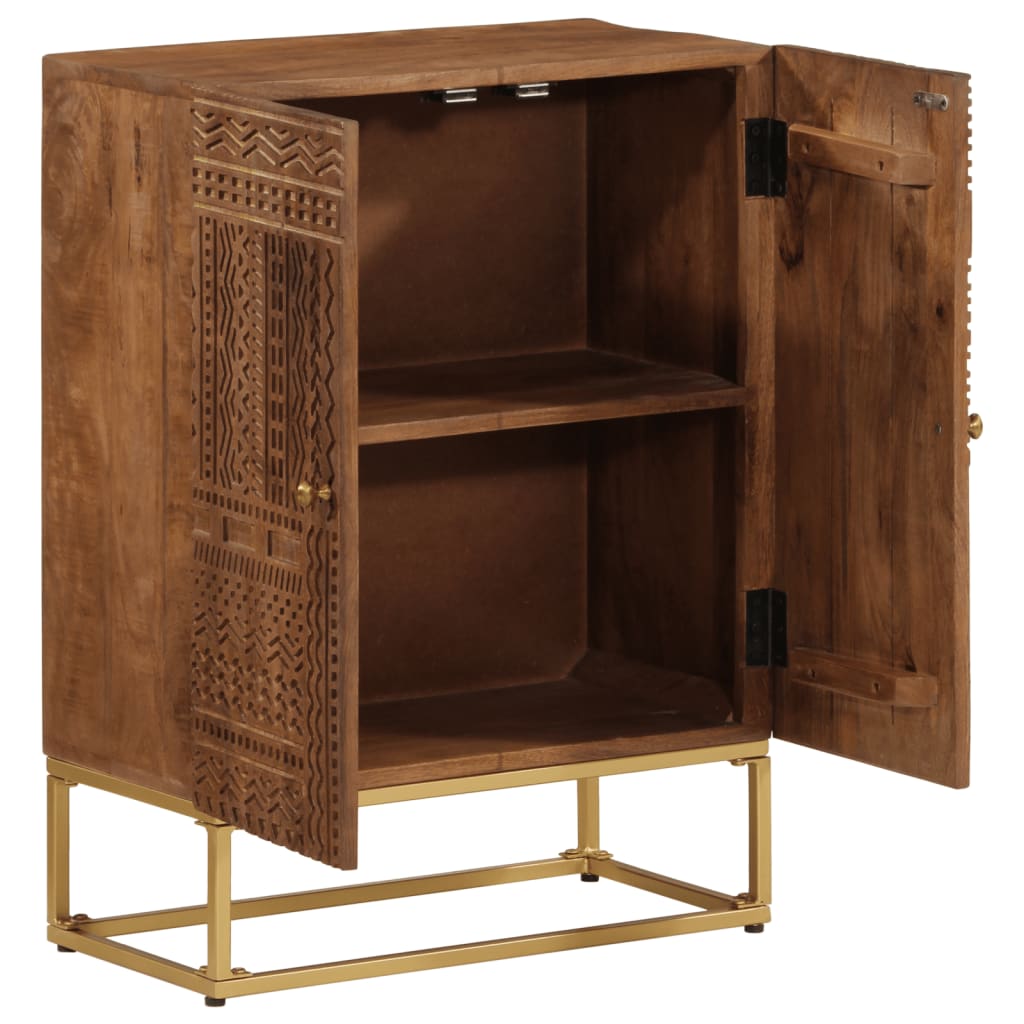 Skap Tre 55x30x76 cm heltre mango og jern