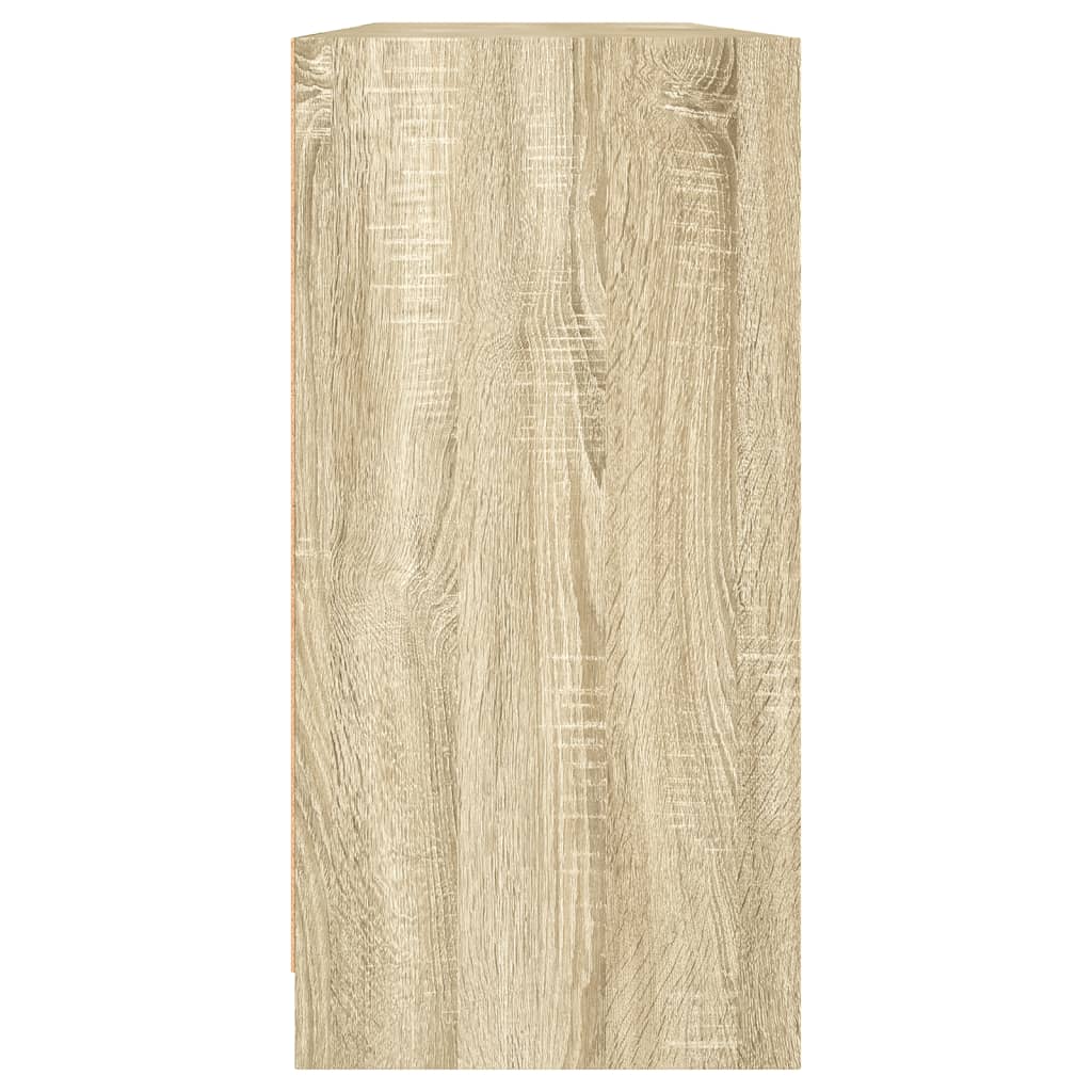 Bokhylle Sonoma Eik med dører 204x37x75 cm