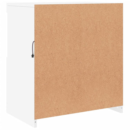 Skjenk Hvit med LED-lys 60,5x37x67 cm