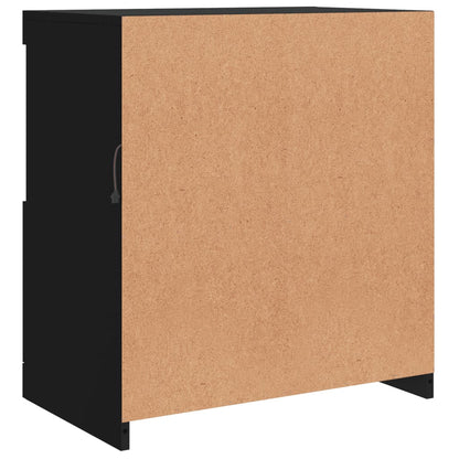 Skjenk Svart med LED-lys 60,5x37x67 cm