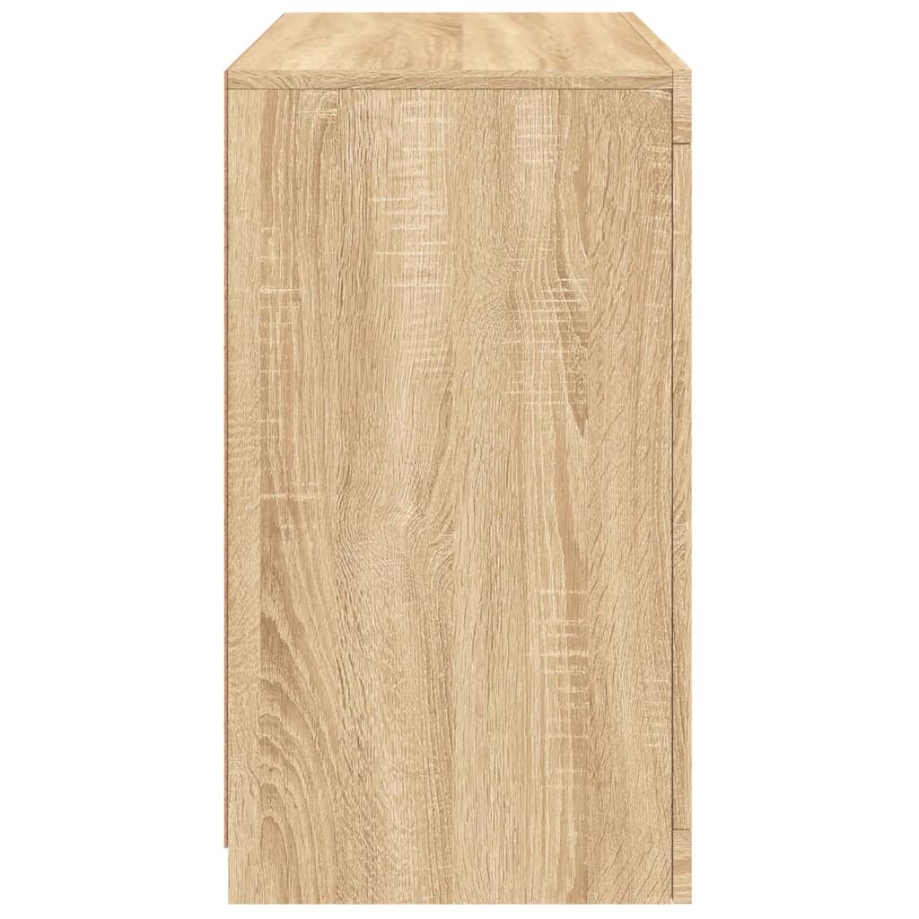 Skjenk Sonoma Eik med LED-lys 60,5x37x67 cm