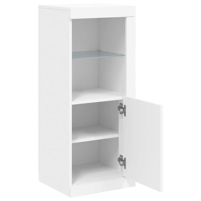 Skjenk Hvit med LED-lys 41x37x100 cm