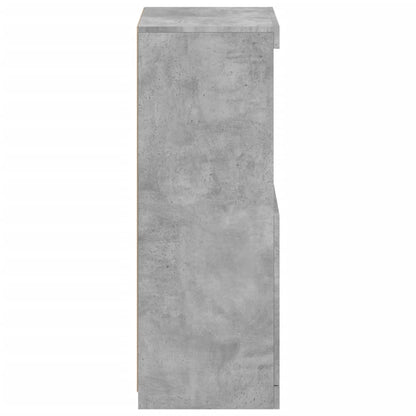 Skjenk Betonggrå med LED-lys 41x37x100 cm